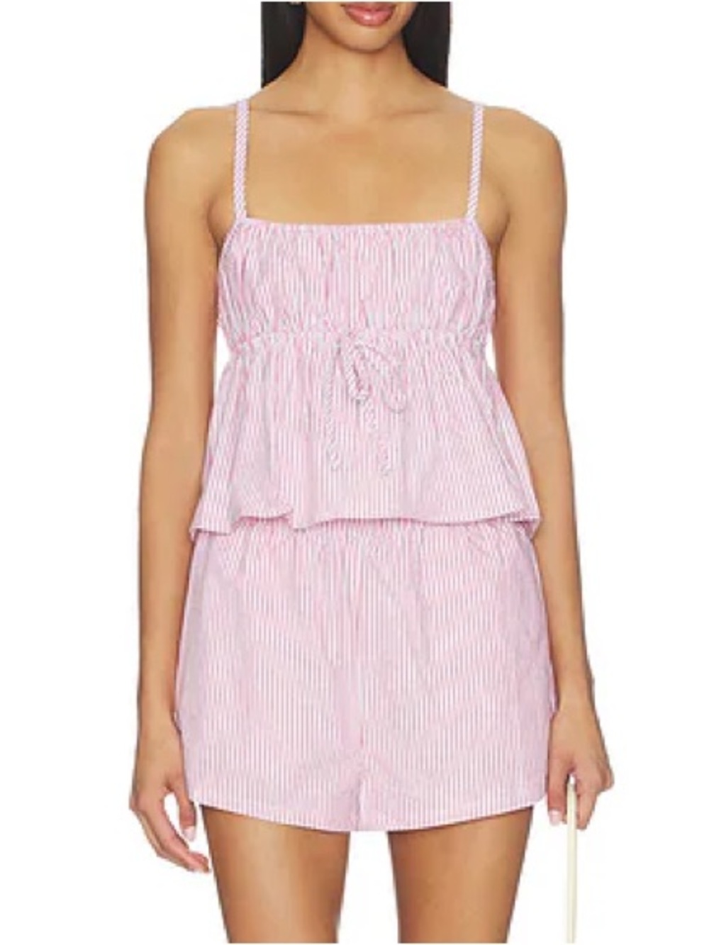 Eliza Short Set in Red Stripe